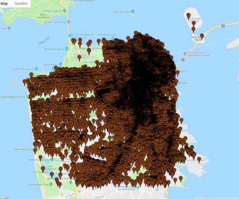 Obrázek Poop map San Francisco