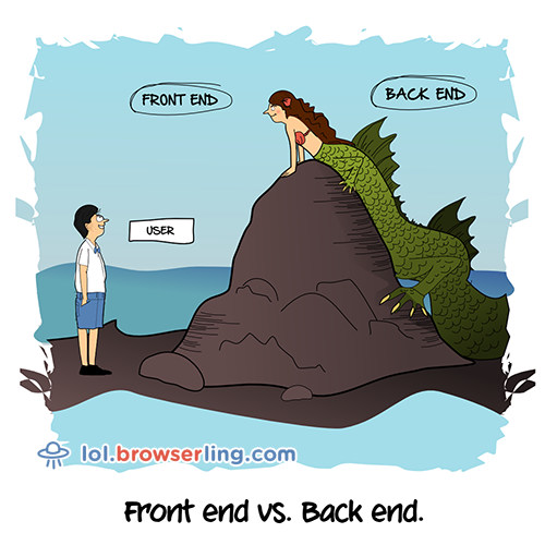 Obrázek Programming - Front end vs. Back end