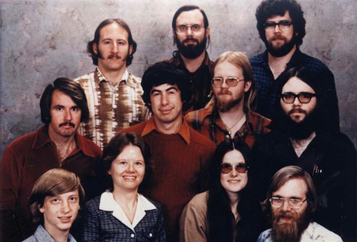 Obrázek Prvnich 11 zamestnancu spolecnosti Microsoft. USA 1978