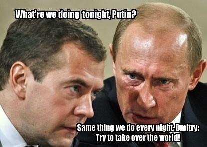Obrázek Putin and Medvedev taking over the world