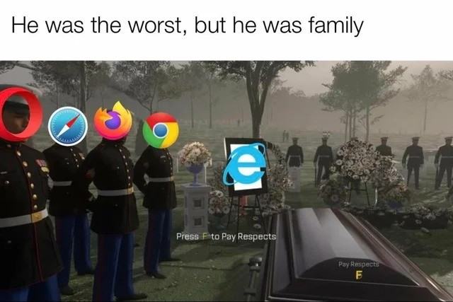 Obrázek RIP Internet Explorer