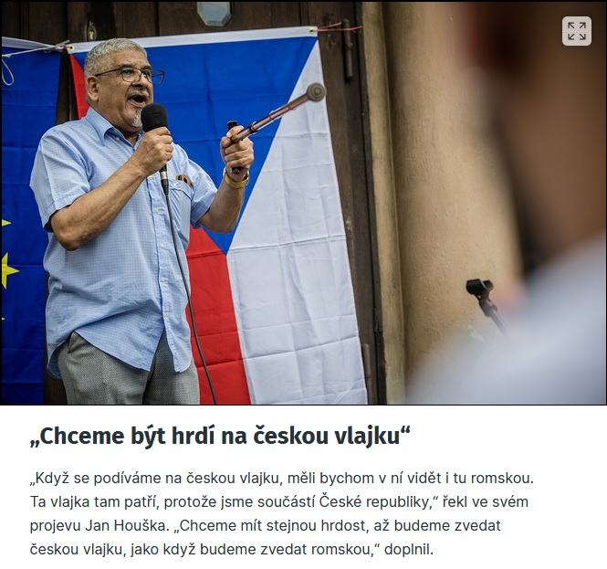 Obrázek ROMOVE CHTEJI BYT HRDI NA CESKOU VLAJKU