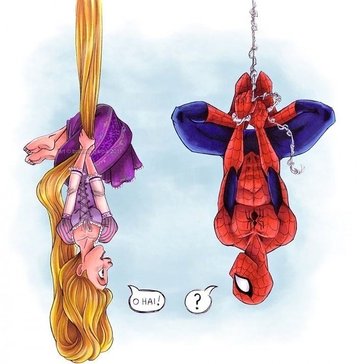 Obrázek Rapunzel and Spiderman 17-12-2011
