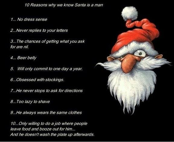 Obrázek Reasons Why Santa Is A Man 23-12-2011