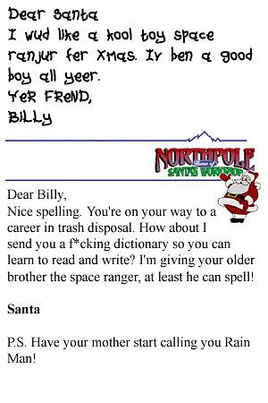 Obrázek Rude Santa Letter