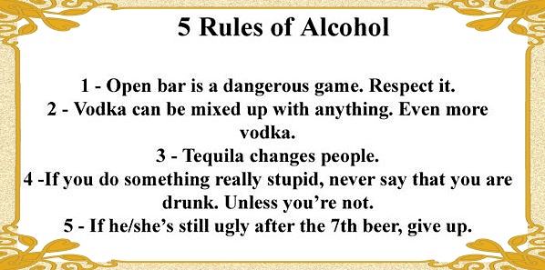 Obrázek Rules Of Alcohol