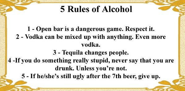 Obrázek Rules Of Alcohol