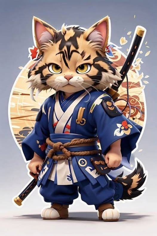 Obrázek Samurai cat
