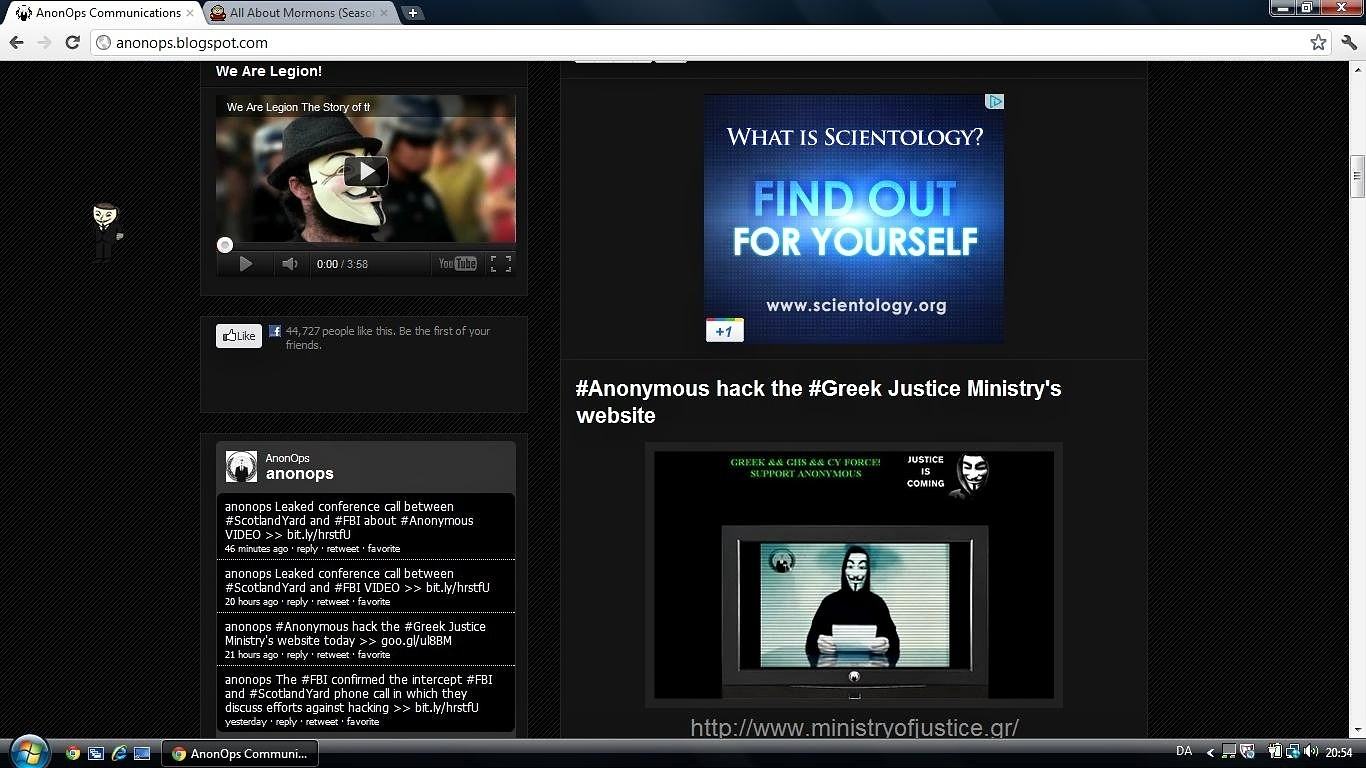 Obrázek Scientology Commercial on Anonops 04-02-2012