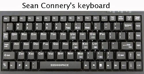 Obrázek Sean Connerys Keyboard