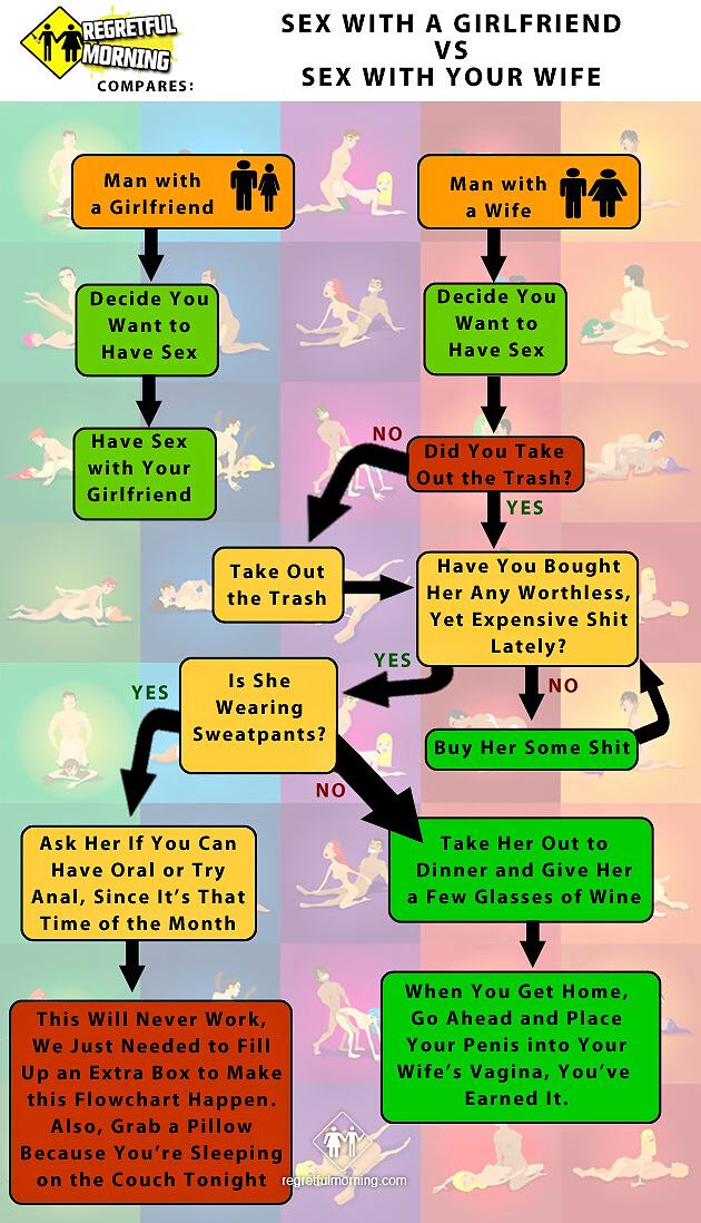 Obrázek Sex With Your Girlfriend Vs Sex With Your Wife