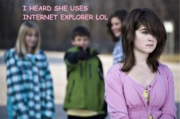 Obrázek She uses Internet explorer 18-12-2011