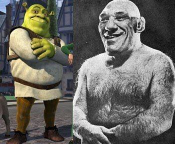 Obrázek Shrek vs Maurice Tillet