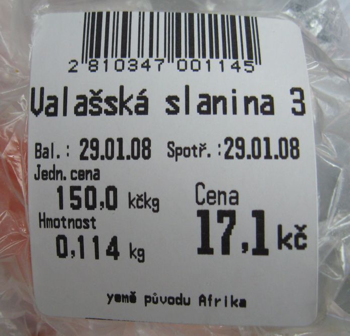 Obrázek SlaninaAfrika