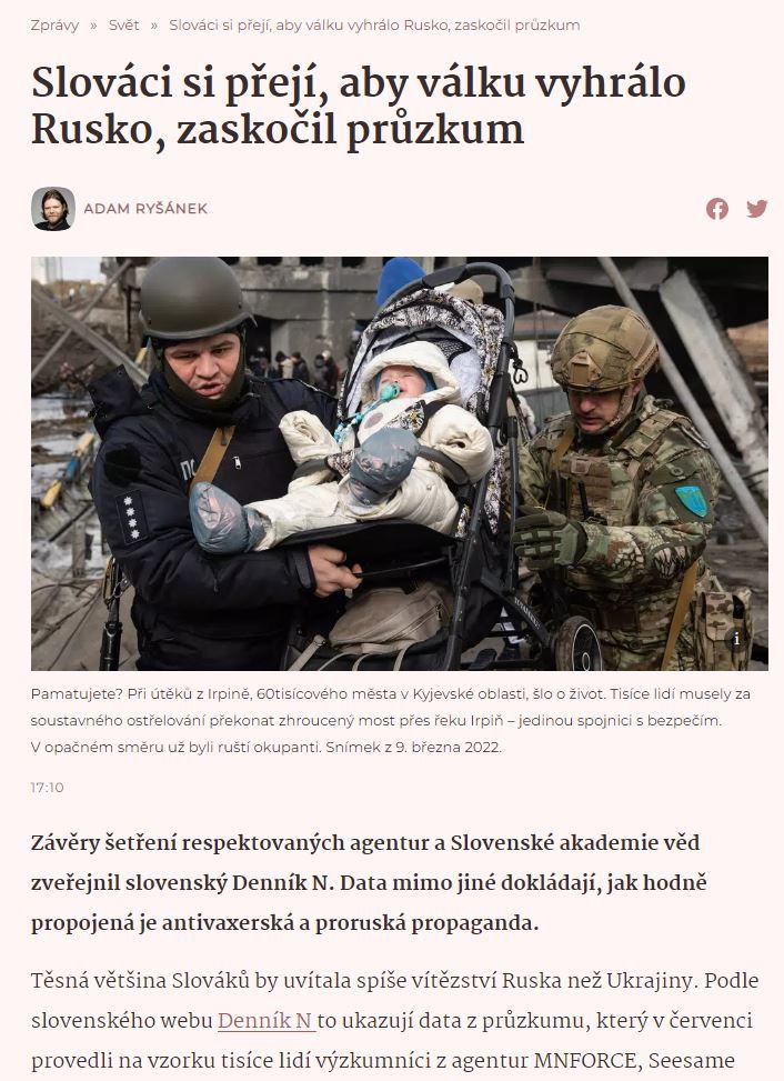 Obrázek Slovaci jsou zapadni Rusaci