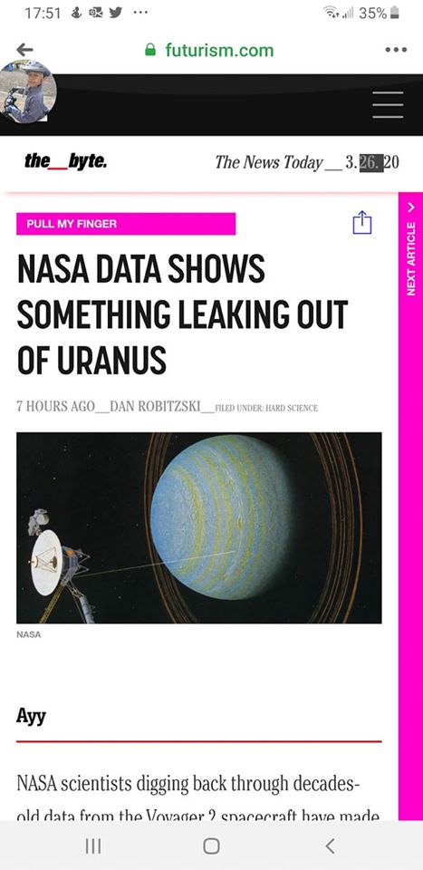 Obrázek Someone at NASA has been waiting for years to type that headline