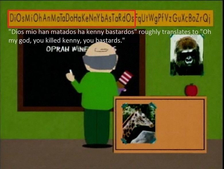 Obrázek South parks hidden message