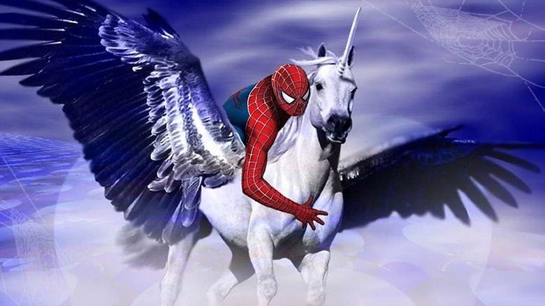 Obrázek Spiderman on a Unicorn 24-02-2012