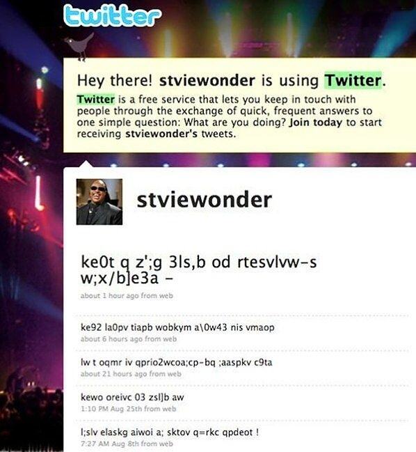 Obrázek Stevie Wonder Twitter