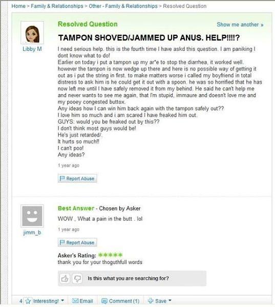 Obrázek Tampon Shoved Up Anus 03-02-2012