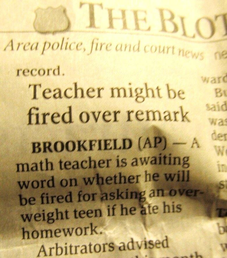 Obrázek Teacher might be fired over remark