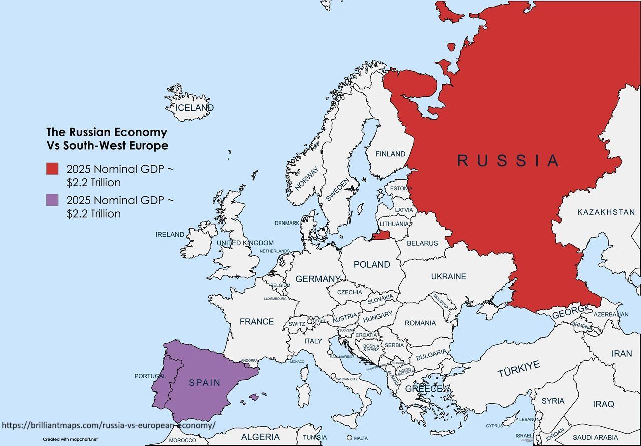 Obrázek The Russian Economy Vs South West Europe