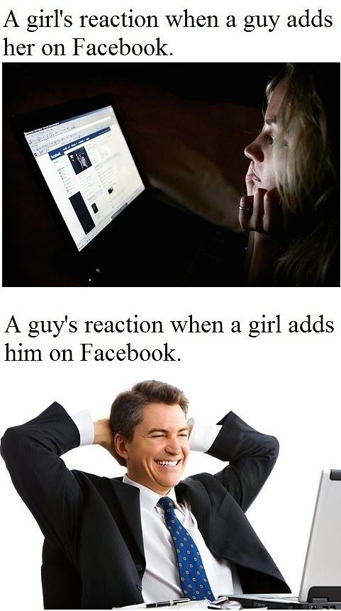 Obrázek The difference between men and women on Facebook