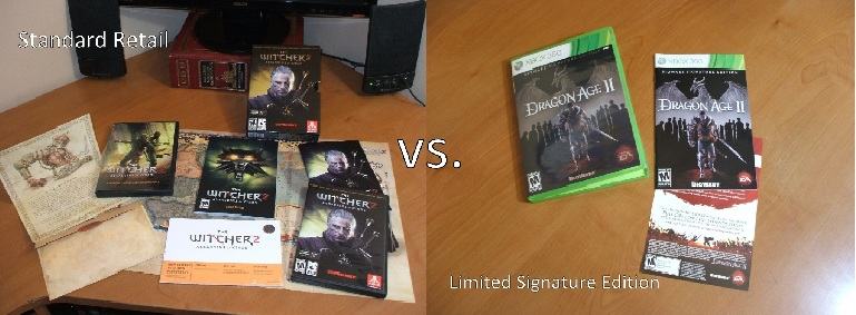 Obrázek The witcher 2  28retail edition 29 vs. Dragon age 2  28Limited edition 29