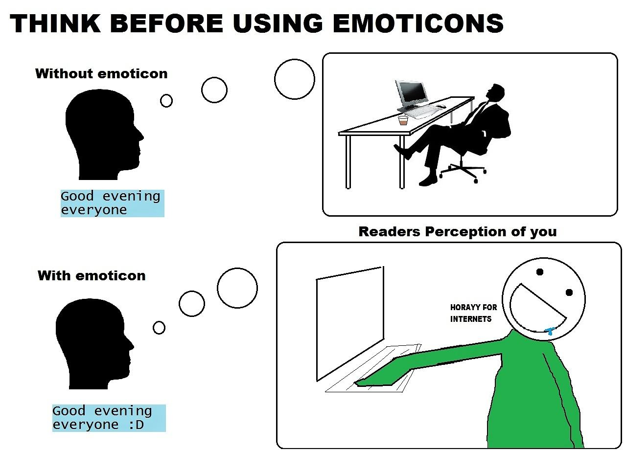 Obrázek Think before using emoticons 02-01-2012