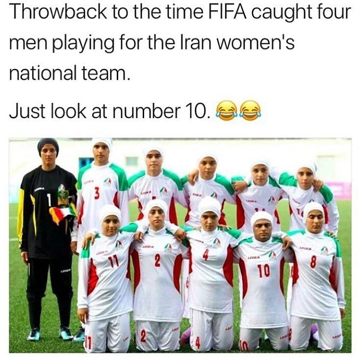 Obrázek Throwback To Irans Womens Soccer Team