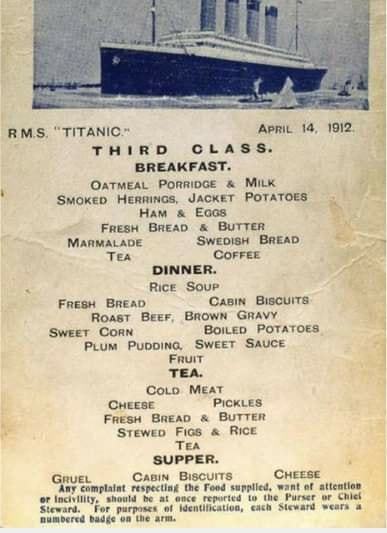 Obrázek Titanic Menu