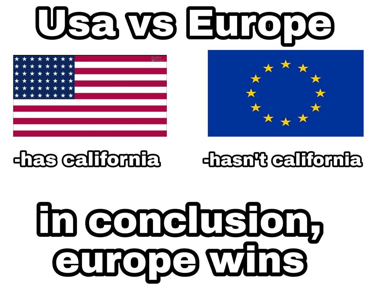 Obrázek USA VS Europe