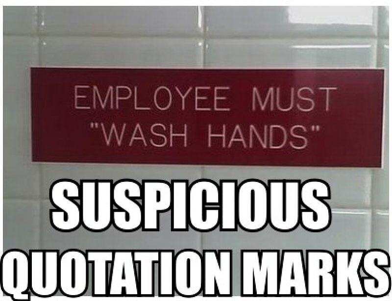 Obrázek Unnecessary Bathroom Quotation Marks