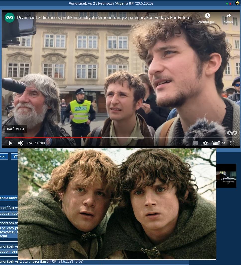 Obrázek Vondrarek vs Frodo a Sam