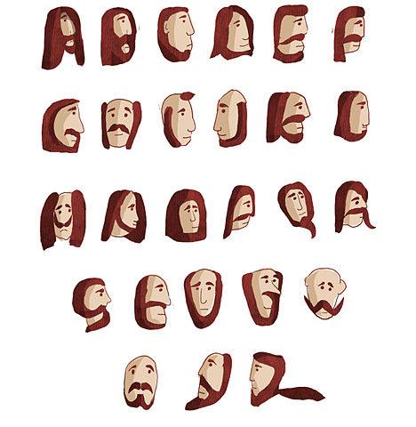 Obrázek Vyuka abecedy ve stredoveku