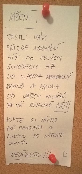 Obrázek Vzkaz pro pejskare