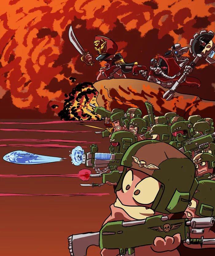 Obrázek Worms Warhammer crossover
