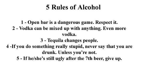 Obrázek X- Rules Of Alcohol