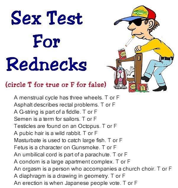 Obrázek X- Sex Test for Rednecks