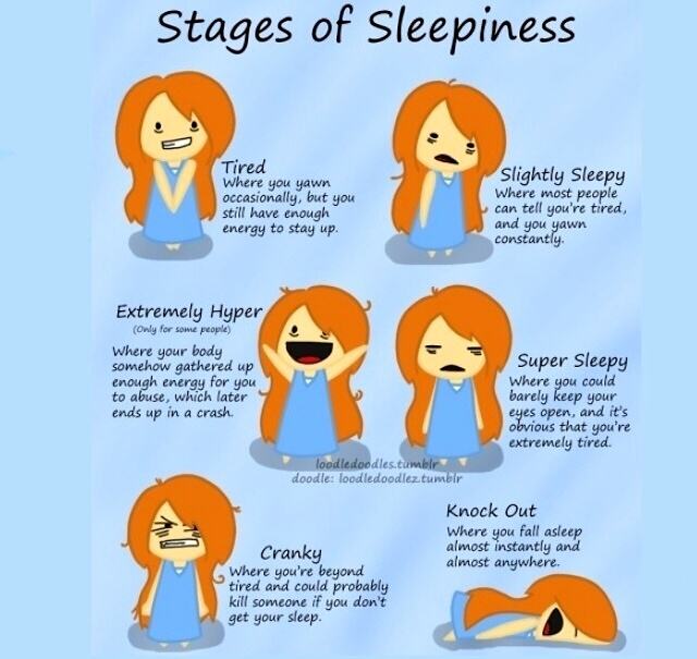 Obrázek X- X Stages of Sleepiness