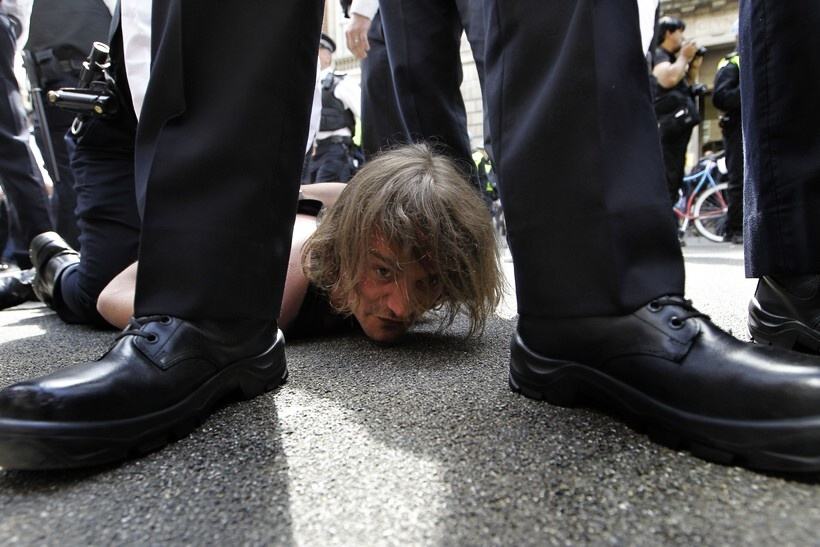 Obrázek Zadrzany demonstrant