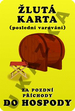 Obrázek Zluta karta