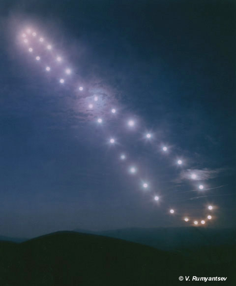 Obrázek analemma-pozice Slunce behem roku ve stejny cas