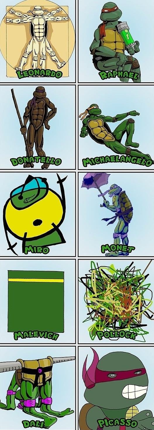 Obrázek artistic renditions for Ninja Turtles