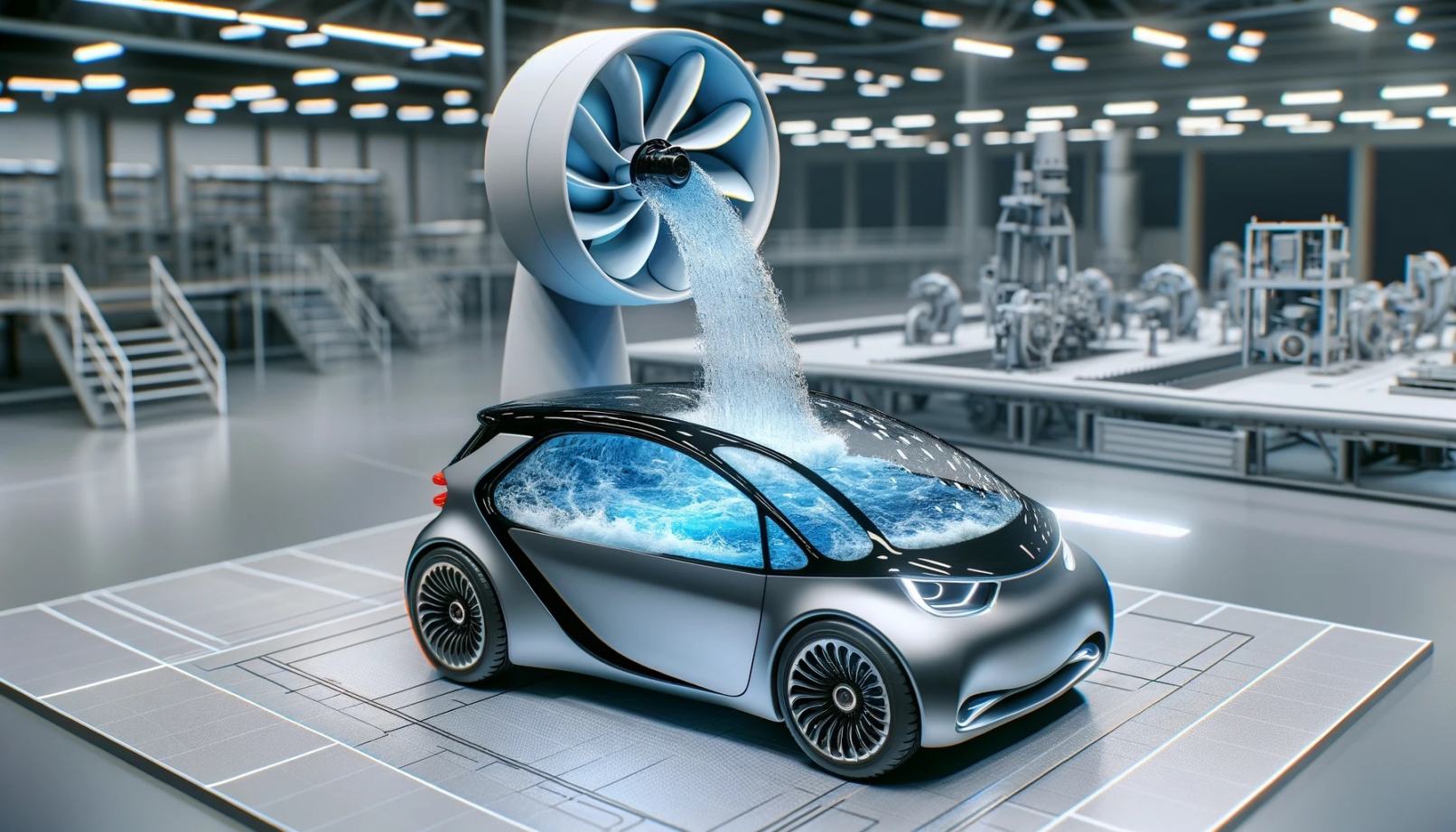 Obrázek auto na vodu - tajny prototyp