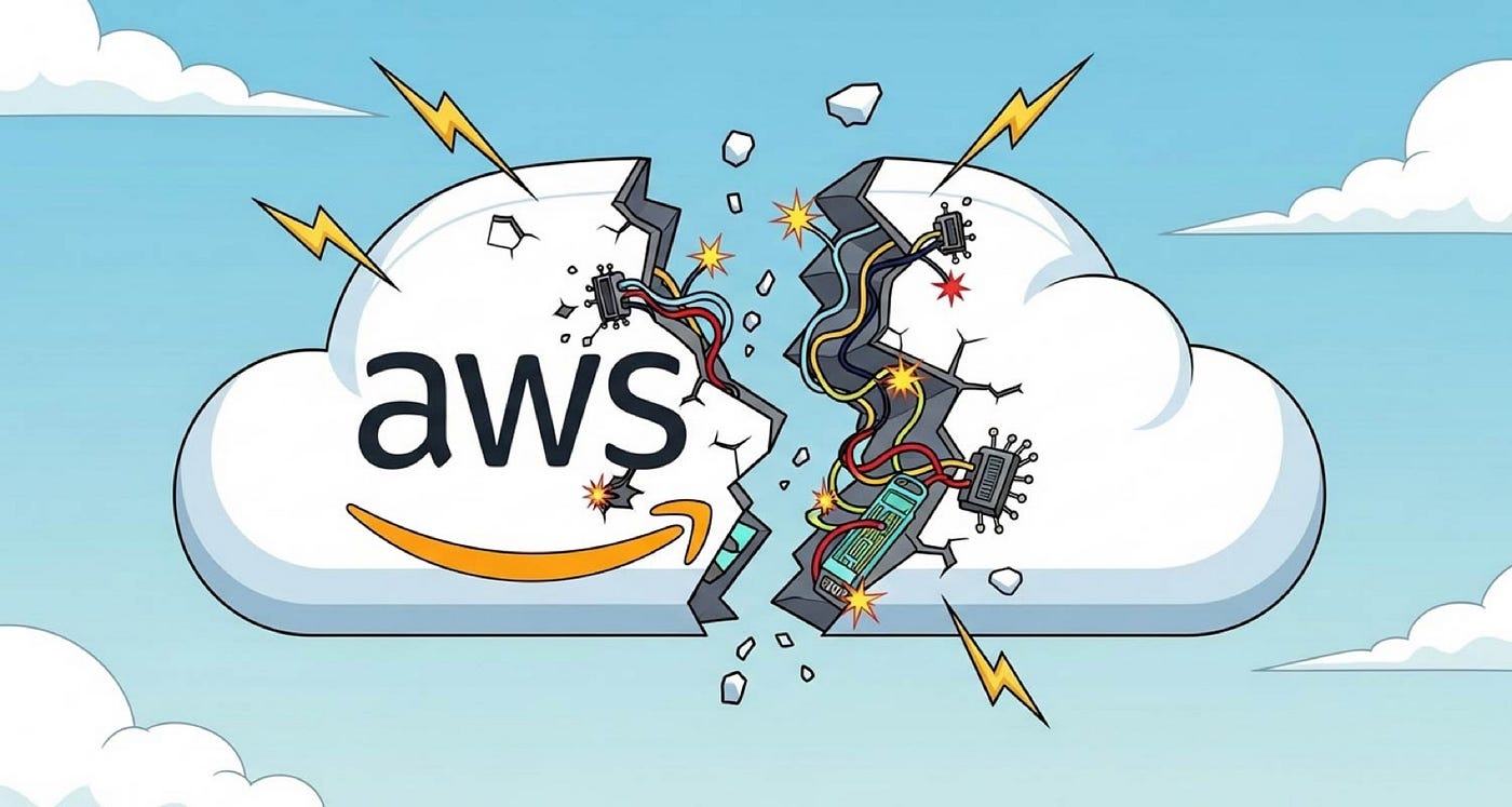 Obrázek aws se rozbilo