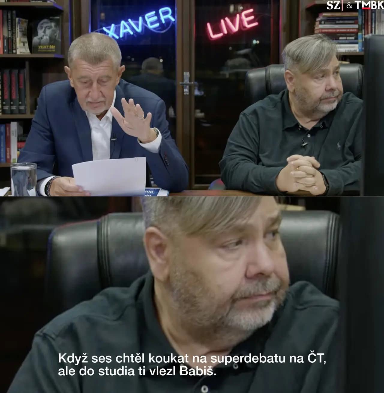 Obrázek babis se schovava u xavera