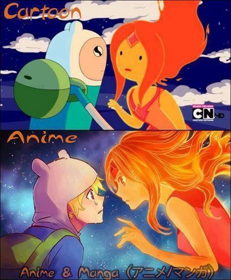 Obrázek cartoon vs anime