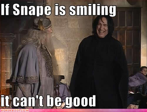 Obrázek celebrity-pictures-gambon-rickman-snape-smiling