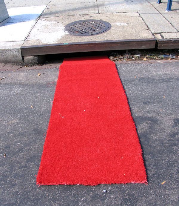 Obrázek cervenej koberec pro krysy